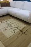 Бежов модерен килим Акварел