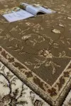 Зелен вълнен килим Премиера
