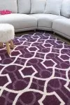Лилав килим Матрикс мароканска шарка