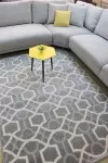 Сив килим Матрикс мароканска шарка