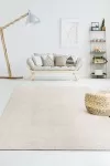 Бял килим Сканди геометрични фигури