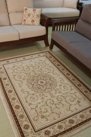 Класически килим Белла с централен кръг от вълна