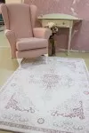Класически килим Жасмин в бяло и розово
