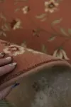 Вълнен килим Елеганс розов на цветя