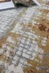 Абстрактен килим Матрикс в сиво и жълто