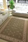 Зелен персийски килим Белла от вълна