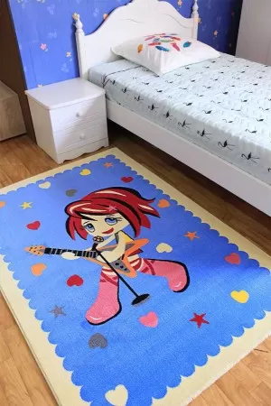Детски килим момиче с китара