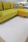 Бял мек килим Флъфи от микрофибър