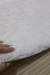 Бял мек килим Флъфи от микрофибър