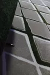 Бежов килим Тренд със зелени ромбове
