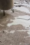 Бежов мек килим Флъфи мрамор