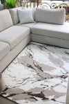 Бял килим Супер софт мрамор
