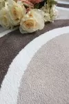 Бежов килим Супер софт на кръгове