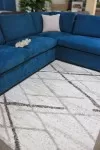 Бял мек килим Флъфи на линии