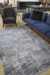 Сив килим Пасторал бамбук, акрил и вискоза