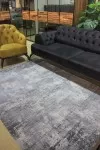 Сив килим Пасторал бамбук, акрил и вискоза