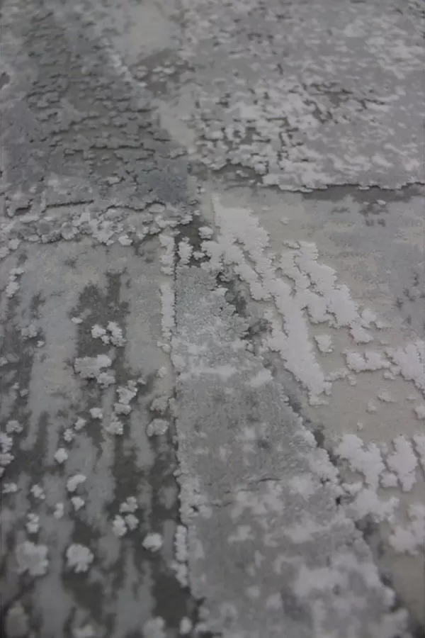 Сив килим Призма бамбук, вискоза и акрил