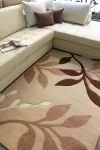 Кремав килим Тренди с флорални мотиви