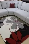 Килим Тренди с червени и сиви цветя