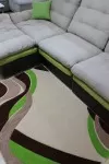 Килим Тренди на бежови и зелени вълни