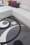 Сив килим Тренди на кръгове