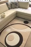 Бежов килим Тренди с кръг