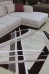 Кафяв килим Тренди с преплетени линии