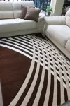 Кафяв килим Тренди с пресечени линии