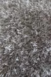 Светлосив шаги килим Пъфи
